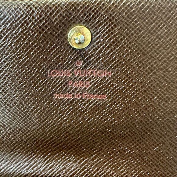Authentic LOUIS VUITTON Elise Wallet Trifold Portefeuille Damier Ebene Canvas - Picture 14 of 15